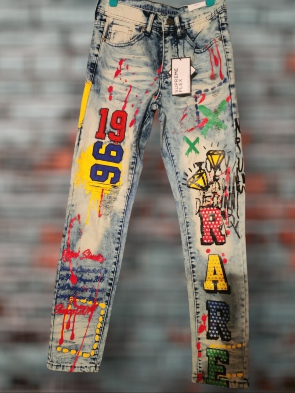 Rue21 Unisex Premium Flex Graffiti Jeans - Picture 5 of 16
